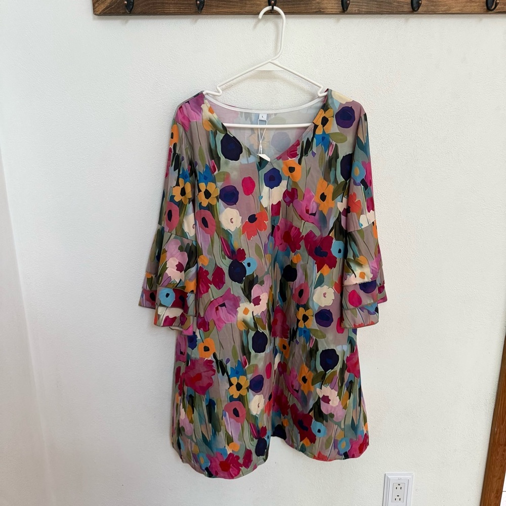 NWT Floral Multicolor Dress - Picture 3 of 9